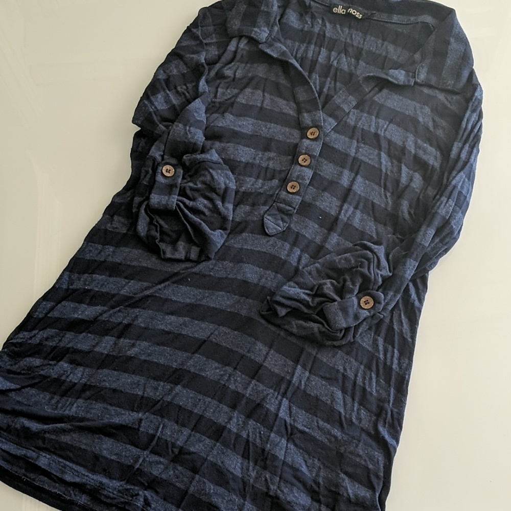 Ella Moss Ladies 3/4 Sleeve Striped Shirt (Medium)